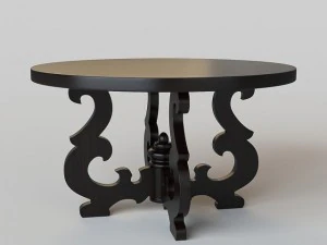 프렌치 컨트리 원형 식탁 3D 모델