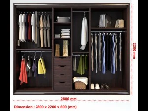 гардероб 01 3D Модель