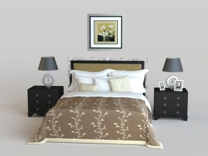 classic bed 001 Model 3D