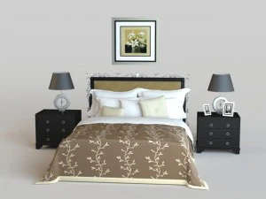 klassisches Bett 001 3D Modell