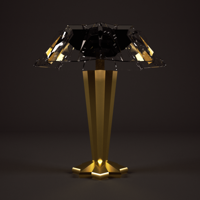 fine gold star table lamp sale 3D Model .c4d .max .obj .3ds .fbx .stl .blend 