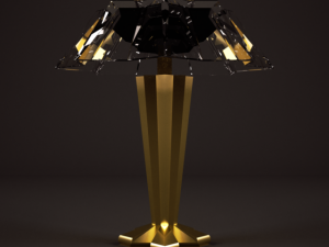 fine gold star table lamp sale 3D Model