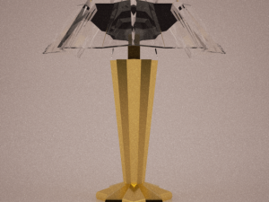 fine gold star table lamp sale 3D Model
