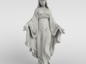 virgin mary statue 3D Model