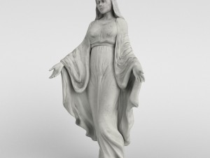 virgin mary statue 3D Model