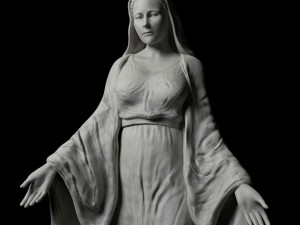 virgin mary statue 3D Model