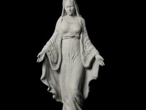virgin mary statue 3D Model