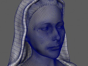 virgin mary statue 3D Model