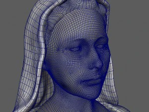 virgin mary statue 3D Model