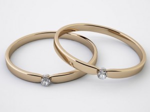 2 gold rings Modello 3D