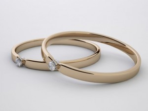 2 gold rings 3Dモデル