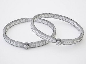 2 gold rings 3Dモデル