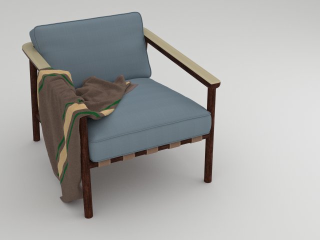 armchair 02 3D 模型 .c4d .max .obj .3ds .fbx .stl .blend 