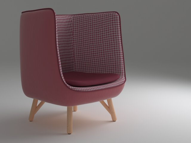 armchair 04 pink Model 3D .c4d .max .obj .3ds .fbx .stl .blend 