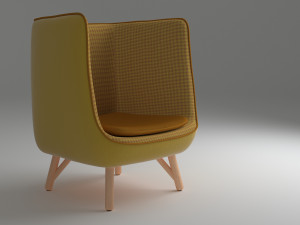 armchair 04 yellow Modèle 3D