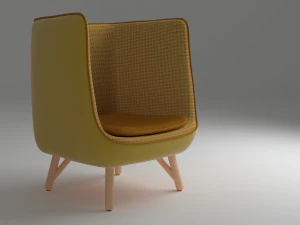 armchair 04 yellow 3D Model