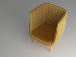 armchair 04 yellow 3D-Modell