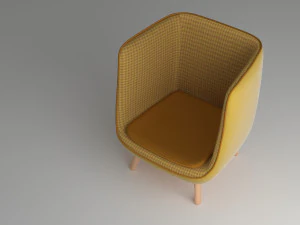 armchair 04 yellow 3D Model