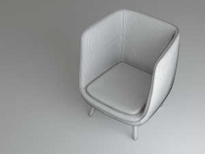 armchair 04 yellow 3D-Modell