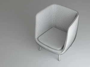 armchair 04 yellow 3D Model