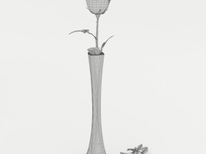 rose vase Model 3D