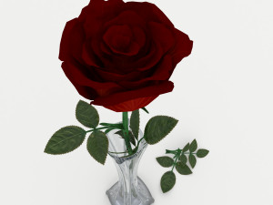 rose vase Model 3D