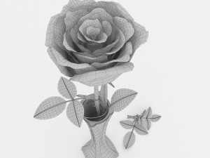 rose vase Model 3D