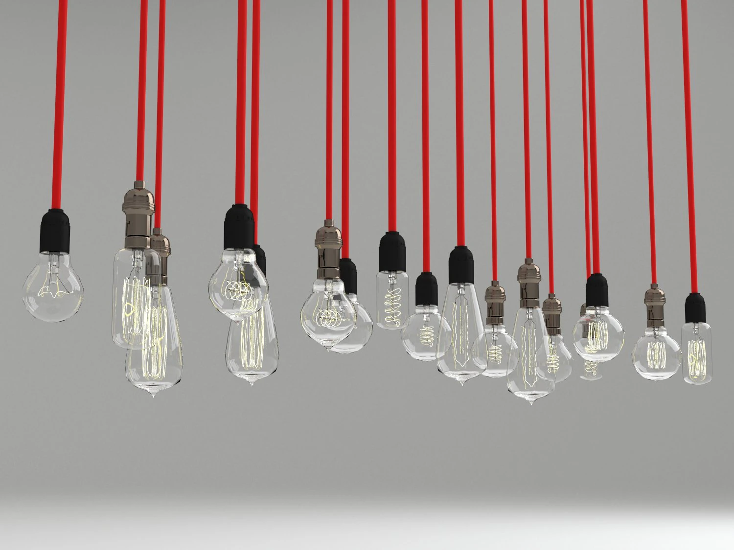 bulbs composition 3D Model .c4d .max .obj .3ds .fbx .stl .blend 