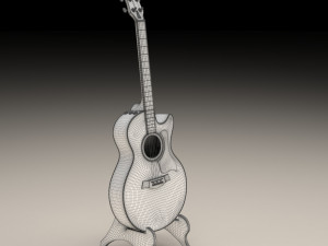 acoustic guitar 3D 모델