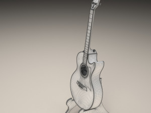 acoustic guitar 3D 모델