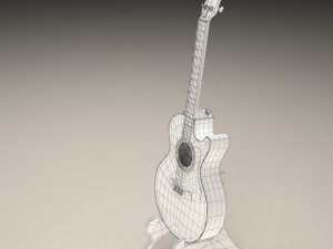 acoustic guitar 3D 모델