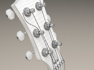 acoustic guitar 3D 모델