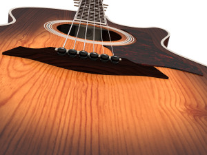 acoustic guitar 3D 모델