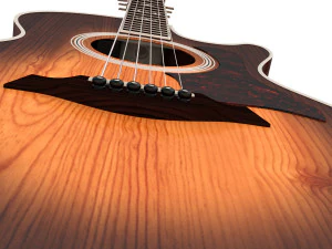 acoustic guitar 3D Model