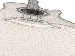 acoustic guitar 3D 모델