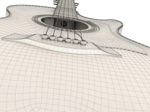 acoustic guitar 3D Model