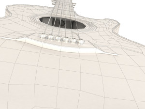 acoustic guitar 3D 모델