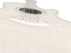 acoustic guitar 3D Model