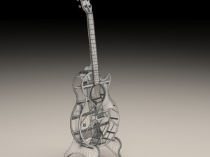 acoustic guitar 3D 모델