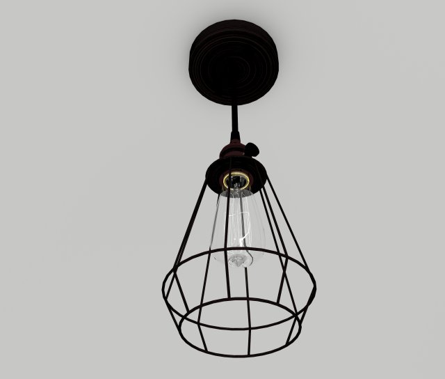 industrial pendant lamp 1 3D मॉडल .c4d .max .obj .3ds .fbx .stl .blend 