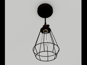 industrial pendant lamp 1 3D Model