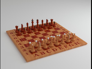 classic chess table Modèle 3D