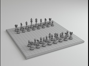 classic chess table 3D Модель
