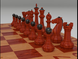 classic chess table 3D Модель