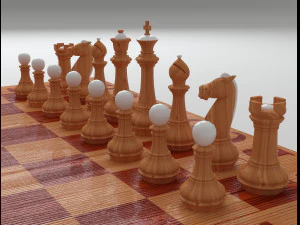 classic chess table 3D Model