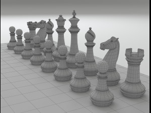 classic chess table 3D Модель