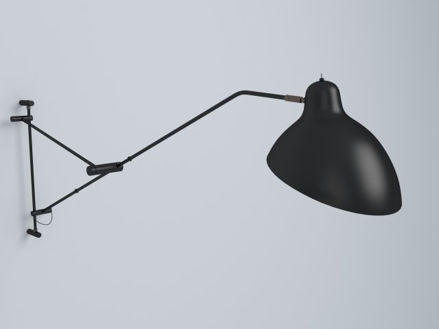 wall lamp 02 3D Модель .c4d .max .obj .3ds .fbx .stl .blend 