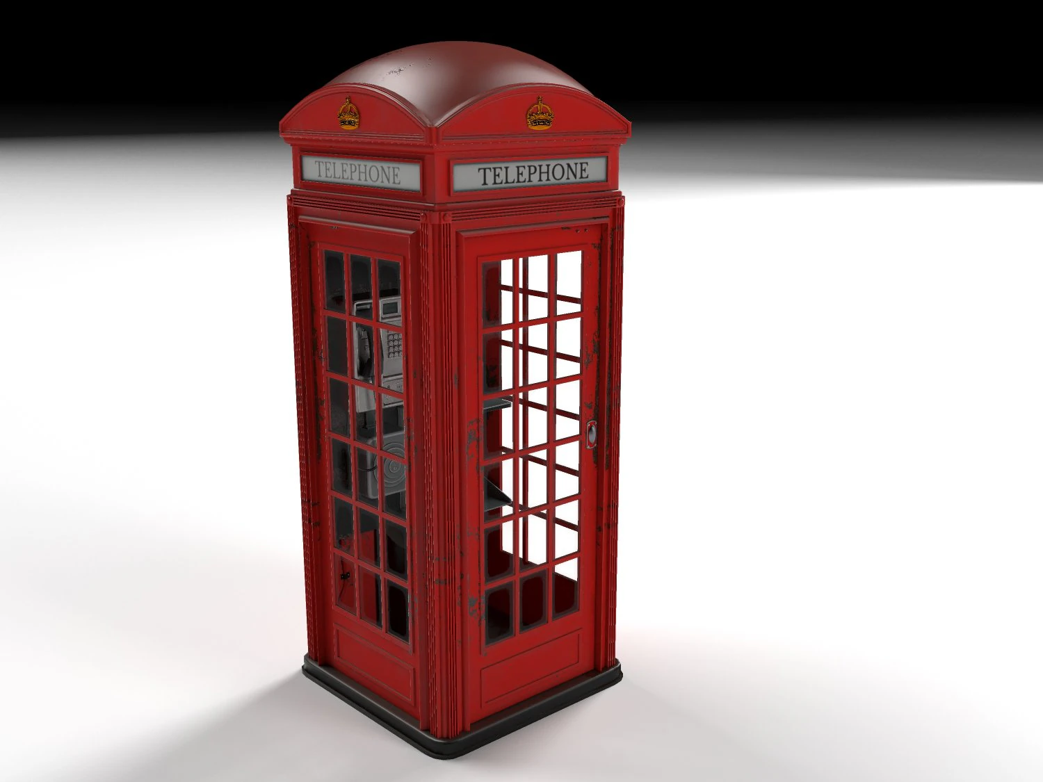 telephone box 3D Model .c4d .max .obj .3ds .fbx .stl .blend 