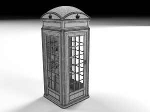 telephone box 3D मॉडल
