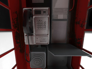 telephone box 3D मॉडल